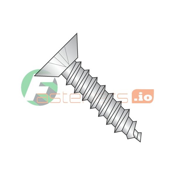 Newport Fasteners Sheet Metal Screw, #8 x 1-1/4 in, 18-8 Stainless Steel Flat Head Phillips Drive, 2000 PK 800101 - main